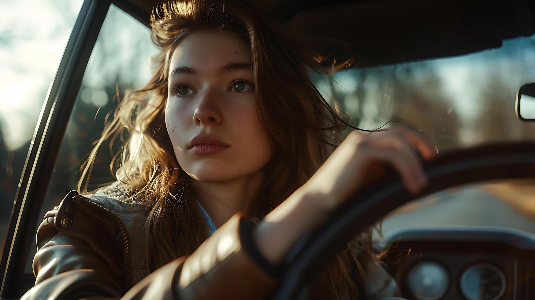 AI generated Woman Engages in Musical Bliss with Wireless Headphones and Smartphone photo