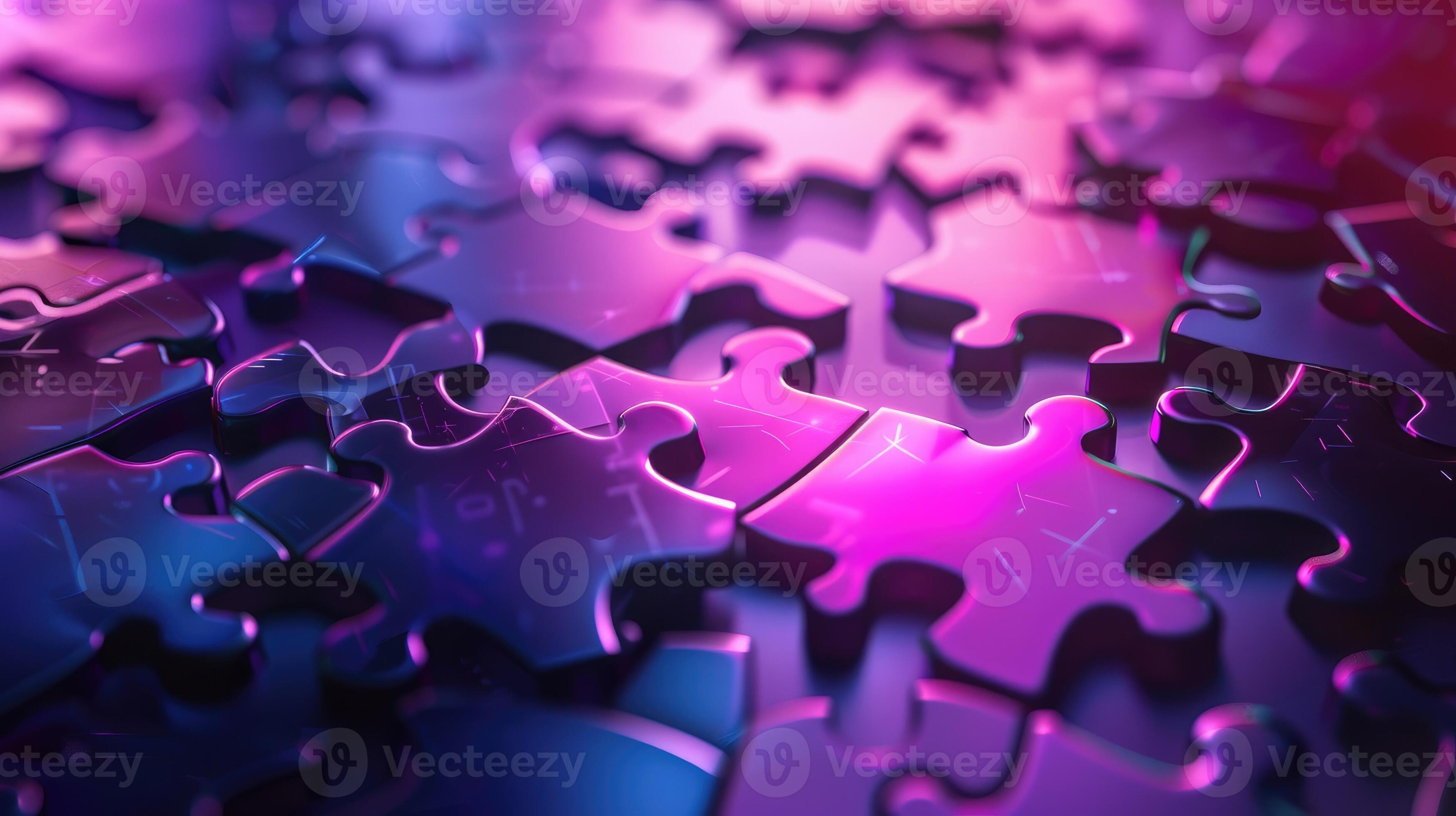 AI generated Abstract digital puzzle backdrop, showcasing cuttingedge