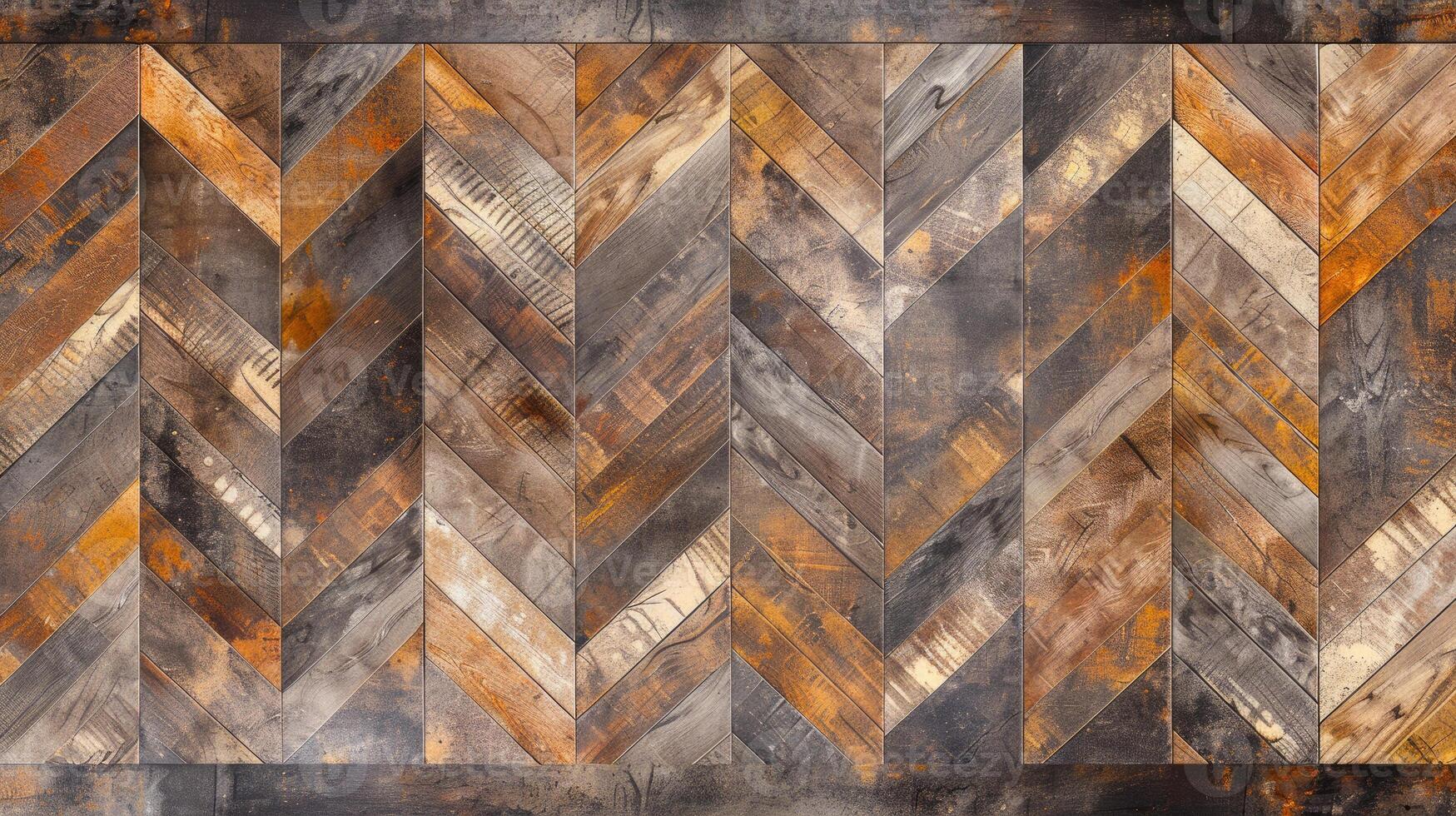 AI generated Create warmth with a wood tile flooring illustration for a background template, Ai Generated. photo