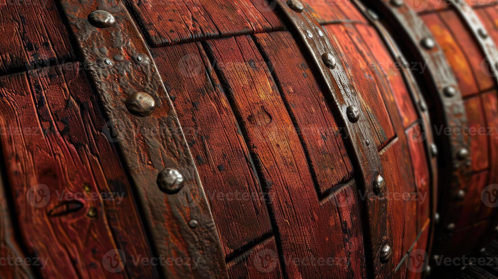 AI generated Simple yet rustic, a background of a barrel evokes a touch of tradition and the charm of craftsmanship. Ai Generated. photo