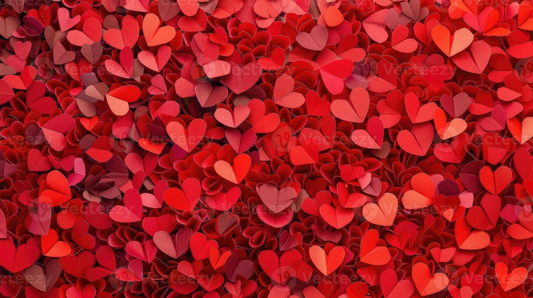 AI generated Delightful paper cut hearts backdrop, perfect for romantic Valentine's Day wallpaper, Ai Generated photo