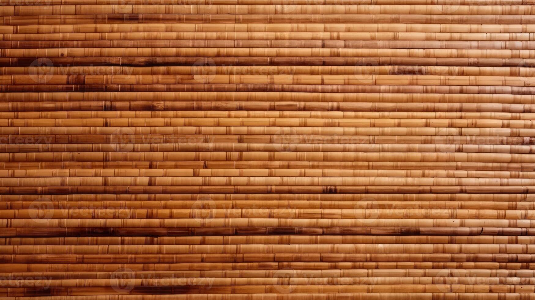 AI generated Brown bamboo weave texture, a nature background with handicraft charm. Ai Generated. photo