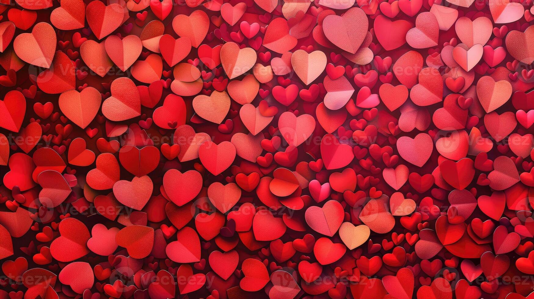 AI generated Delightful paper cut hearts backdrop, perfect for romantic Valentine's Day wallpaper, Ai Generated photo