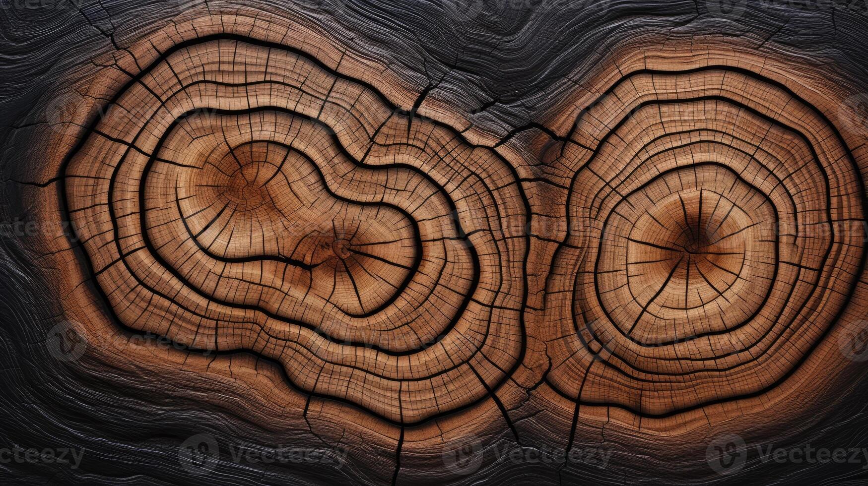 AI generated Delve into the organic warmth of a wooden cut texture. Ai Generated photo