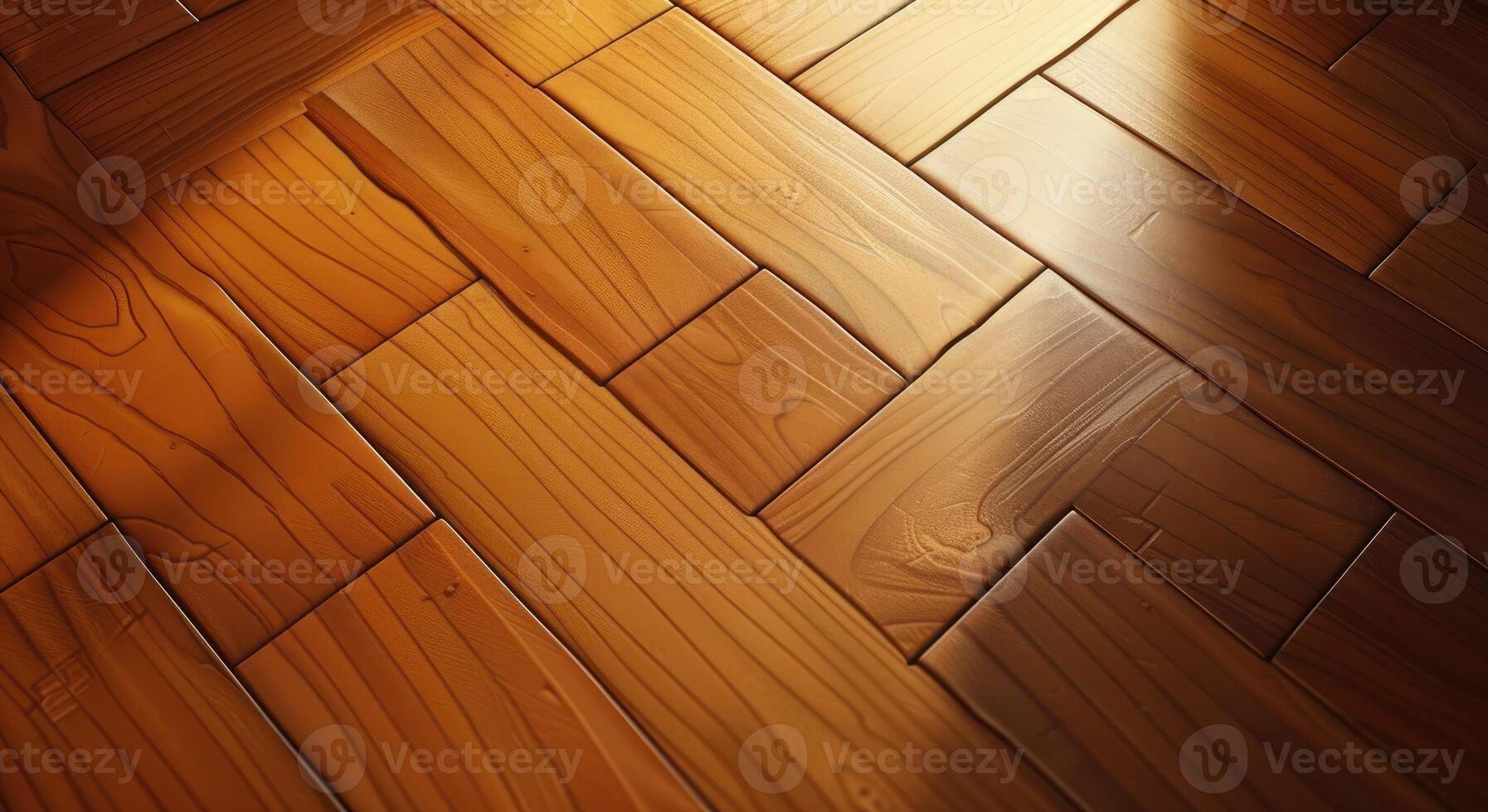 AI generated Create warmth with a wood tile flooring illustration for a background template, Ai Generated. photo