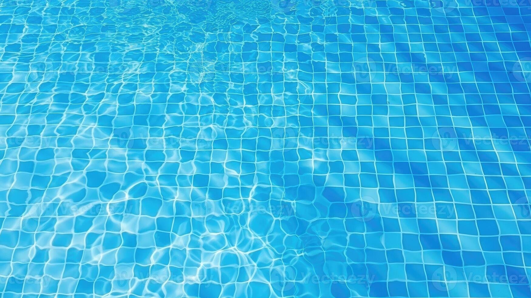 ai generado bucear dentro serenidad con un azul losas piso debajo claro piscina agua. ai generado. foto