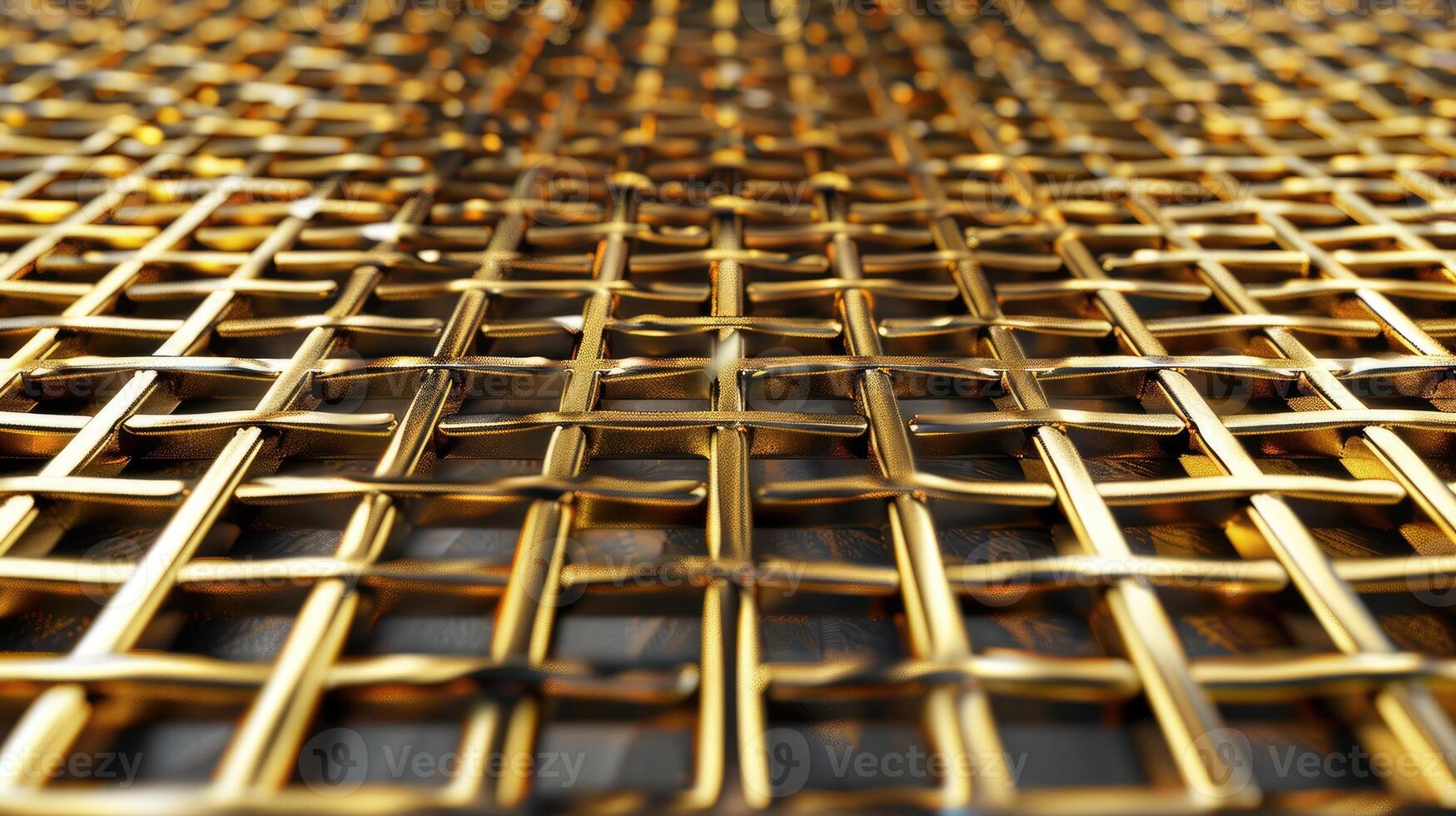 AI generated Shiny gold geometric metal texture adds elegance and sophistication, Ai Generated. photo