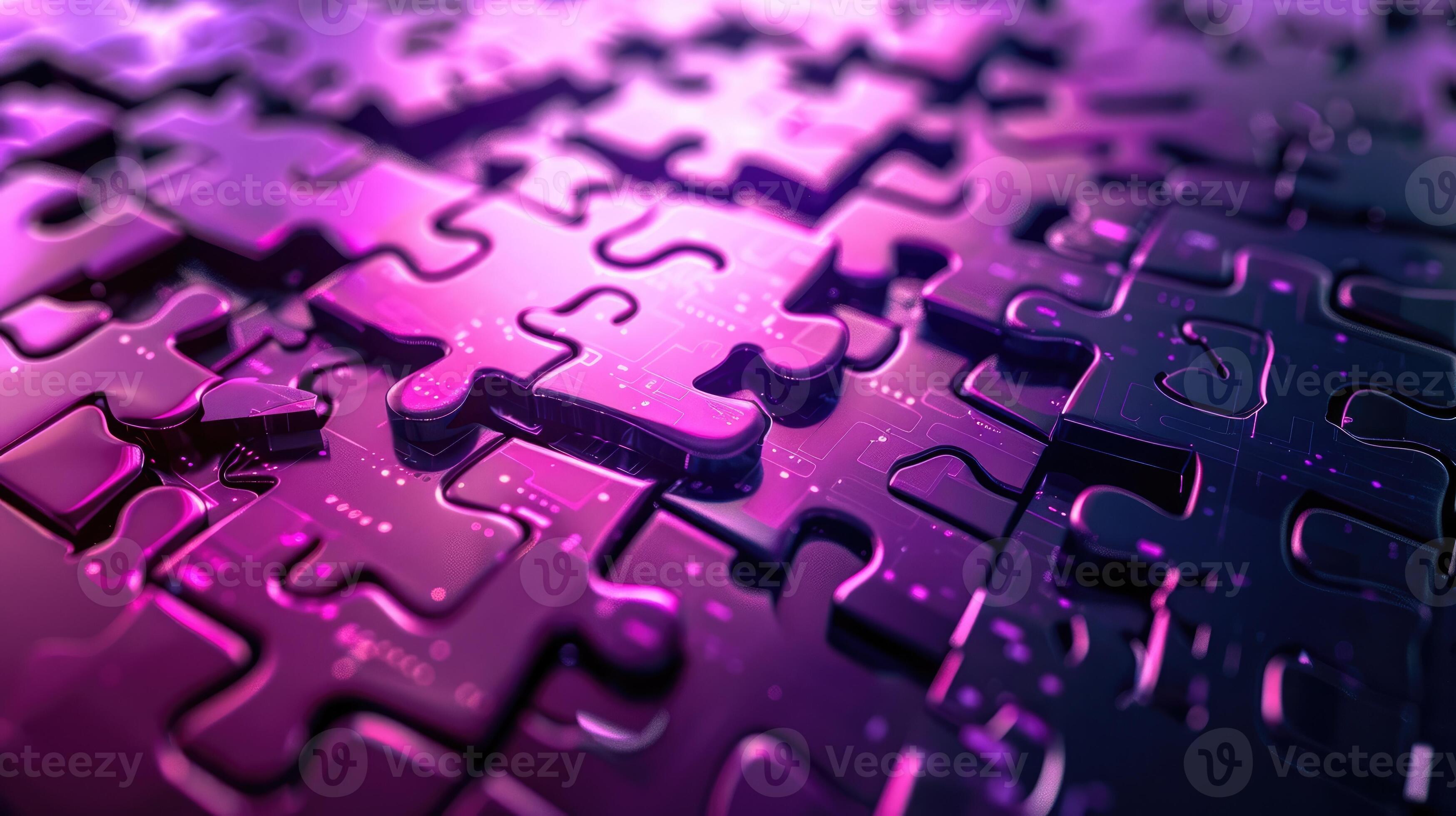 AI generated Abstract digital puzzle backdrop, showcasing cuttingedge