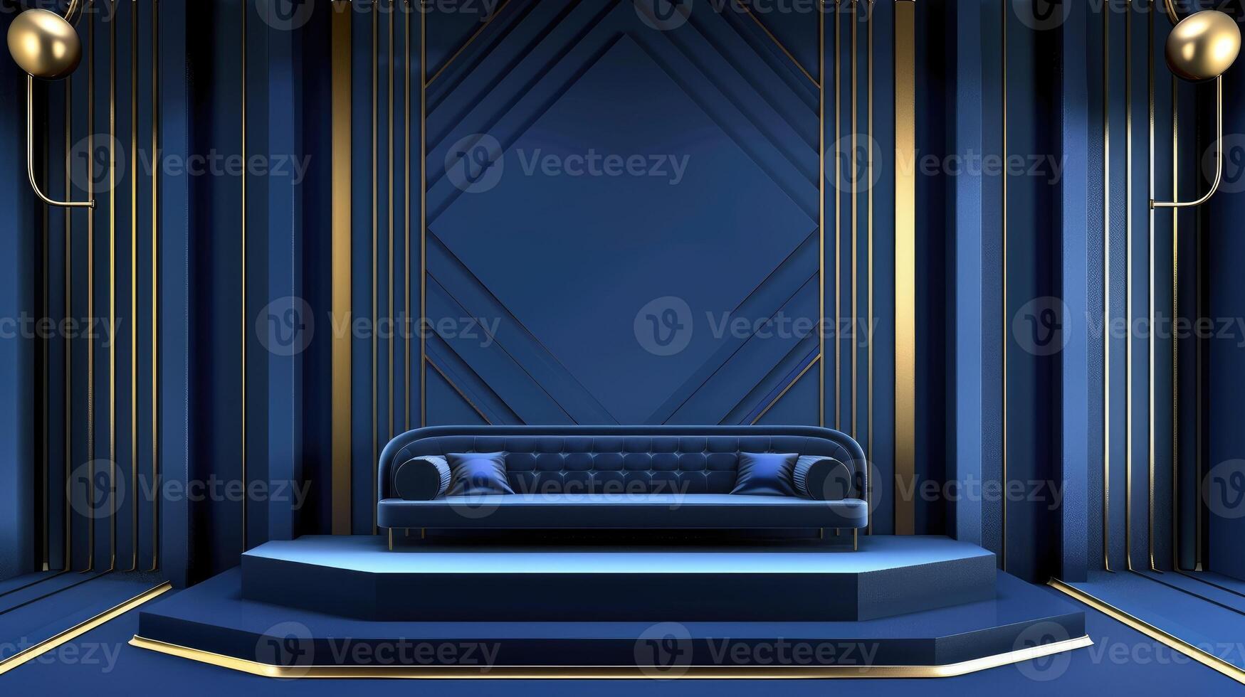 AI generated Luxurious abstract blue background for modern wallpapers, Ai Generated. photo