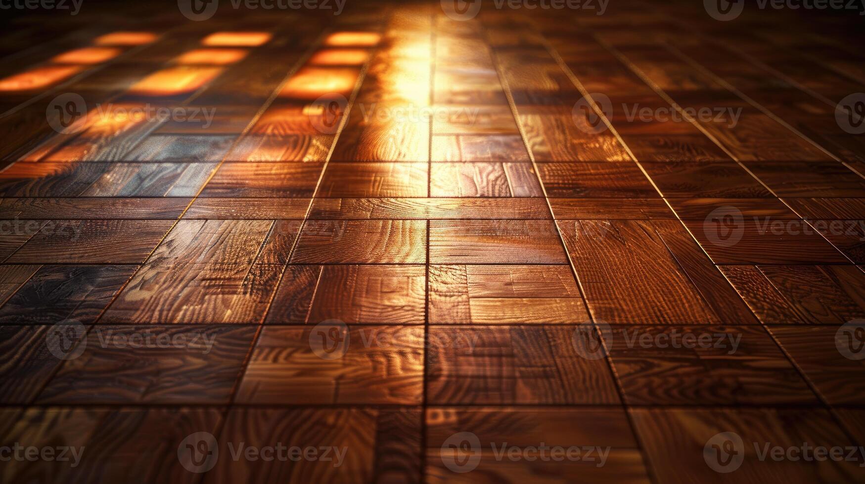 AI generated Create warmth with a wood tile flooring illustration for a background template, Ai Generated. photo