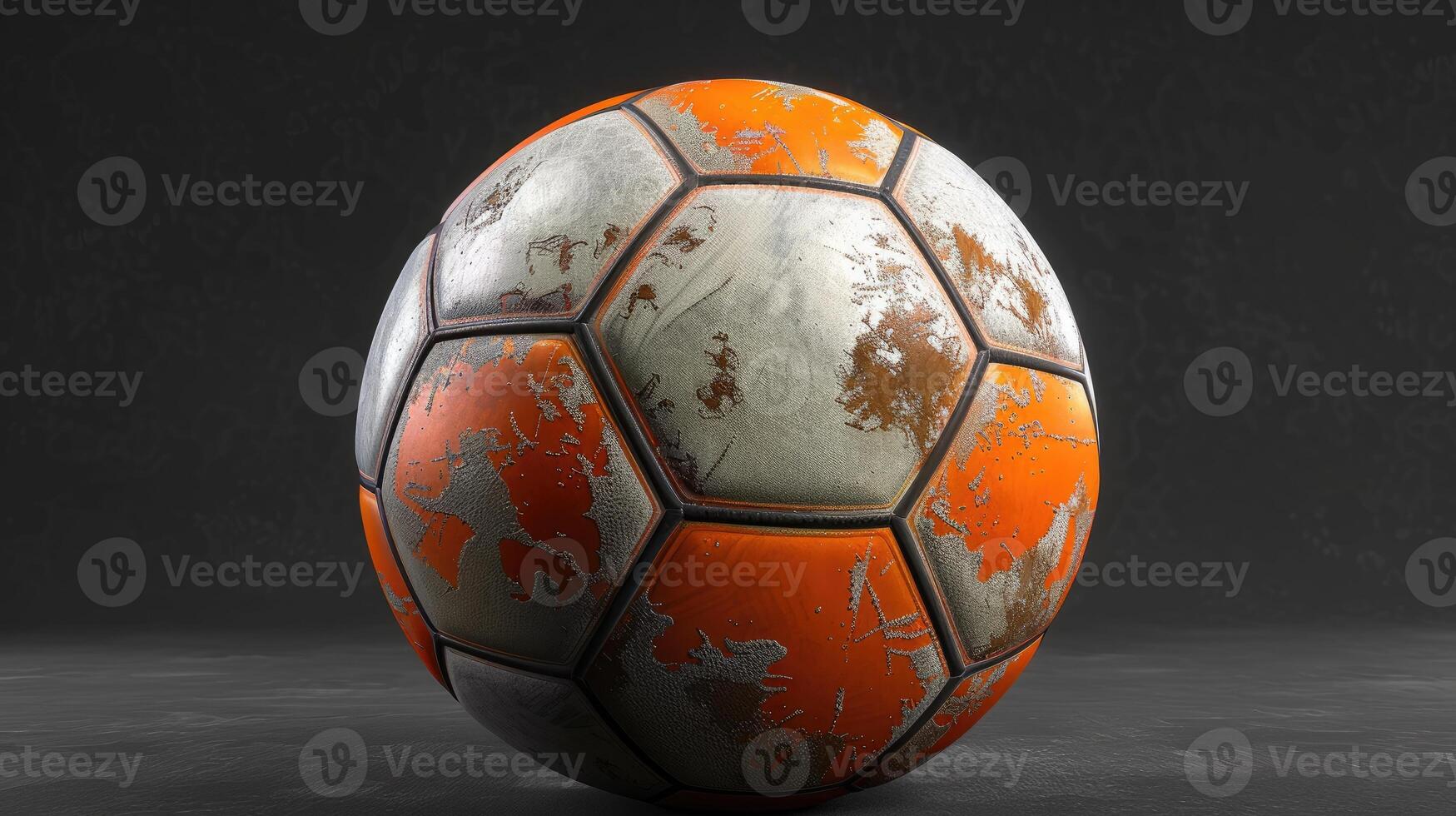 AI generated Explore the intricacy of a 3D rendered soccer ball, where cutting-edge technology meets the world's most beloved sport. Ai Generated. photo