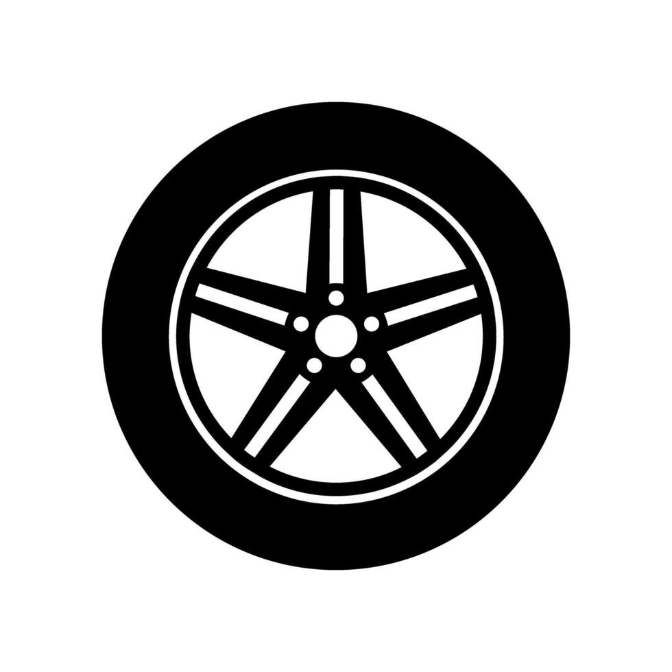 coche rueda icono vector. rueda ilustración signo. neumático Servicio símbolo o logo. vector