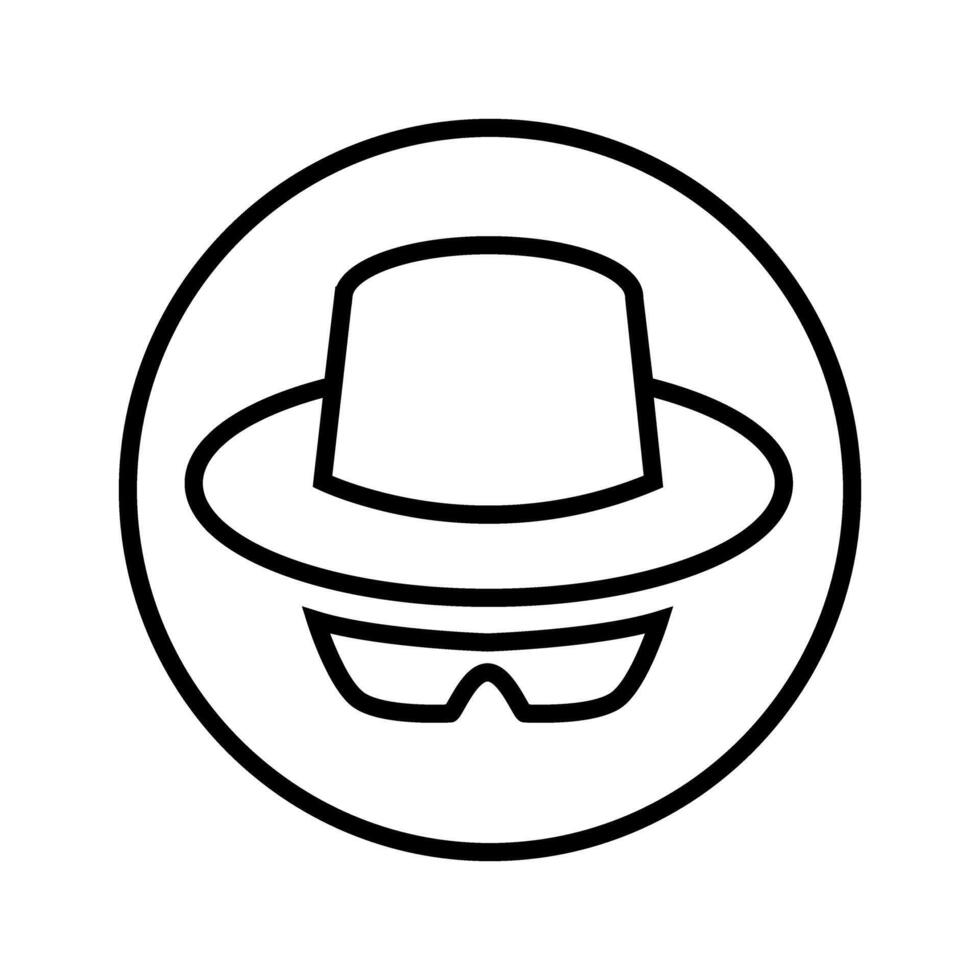 Incognito icon vector. Unknown illustration sign. Nameless symbol or logo. vector