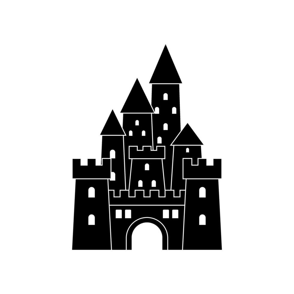 Castle icon vector. Fortress illustration sign. Stronghold symbol. tower logo. vector