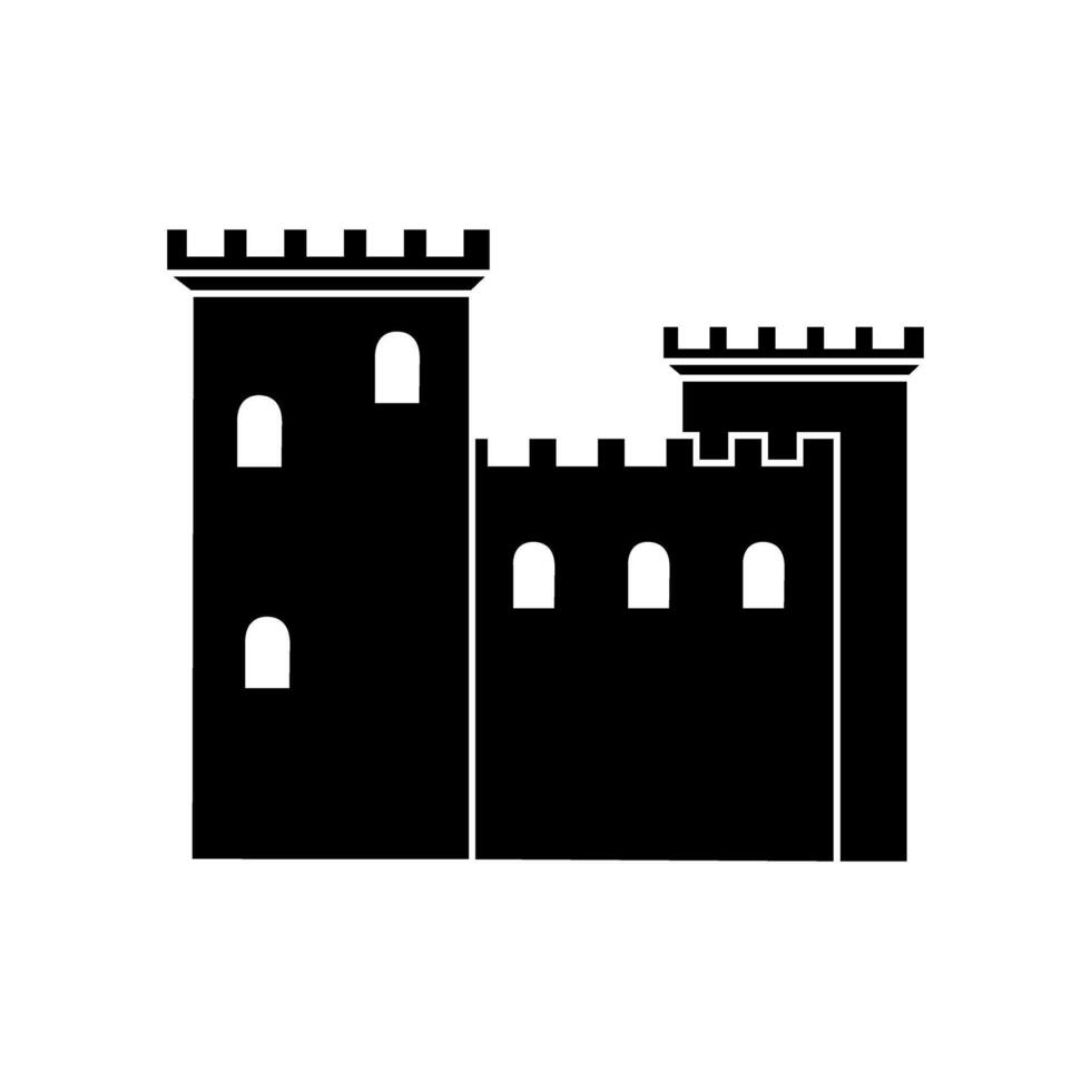 castillo icono vector. fortaleza ilustración signo. fortaleza símbolo. torre logo. vector