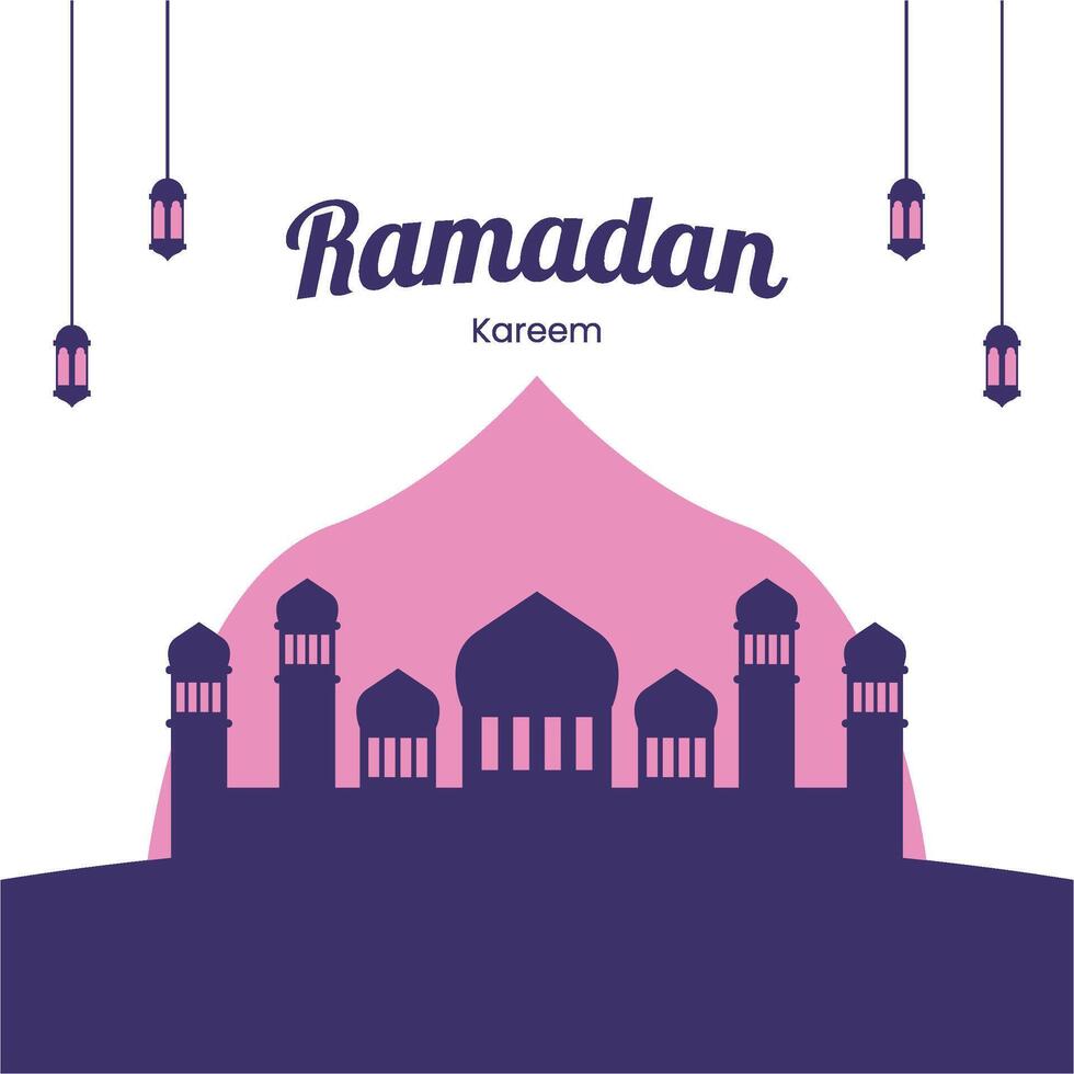 social medios de comunicación Ramadán alimentar enviar vector