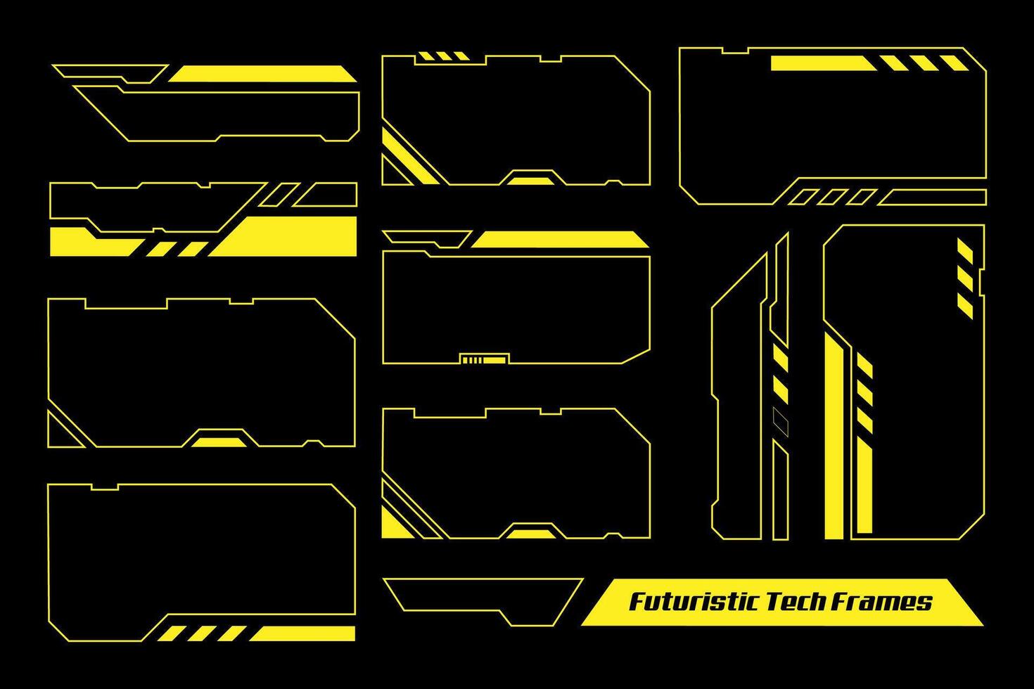 futurista tecnología marcos vector diseño