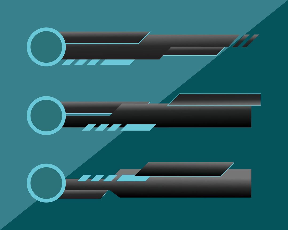 Futuristic Lower Third Design with Blue Light vector