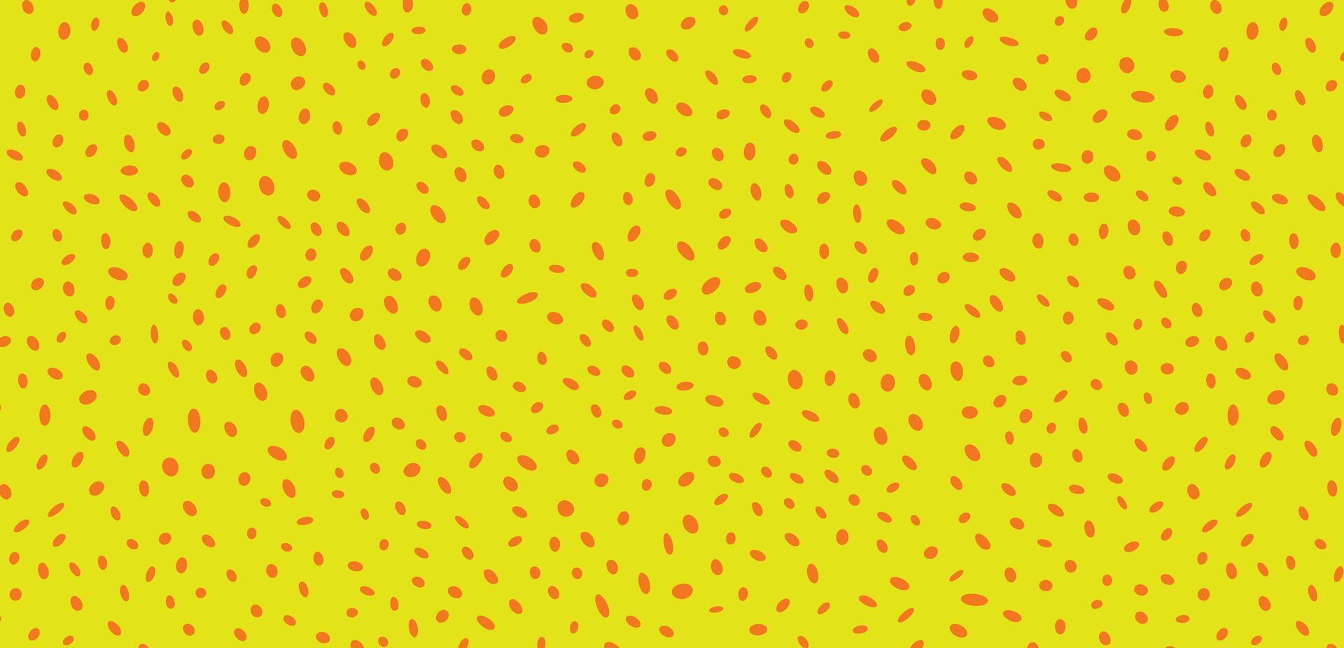 Abstract yellow background with orange dotted shapes vector