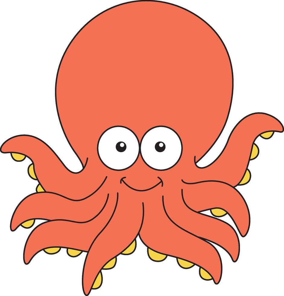 octopus isolated on a white background vector