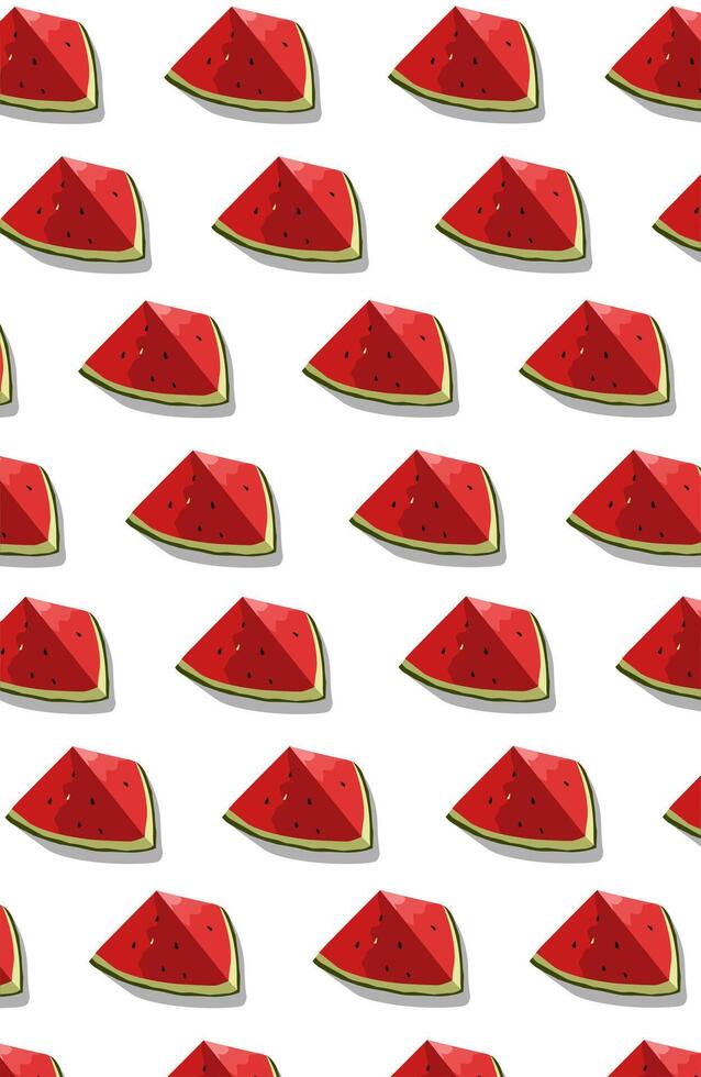 Wallpaper of watermelon motifs on white background vector