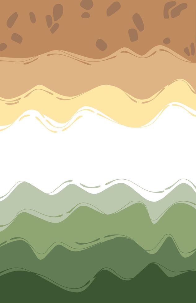 abstract image of green and chocolate waves like a drink vector