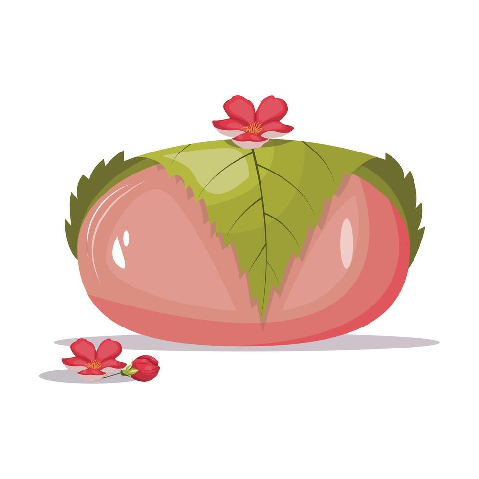 Vector of sakura mochi as japanese food