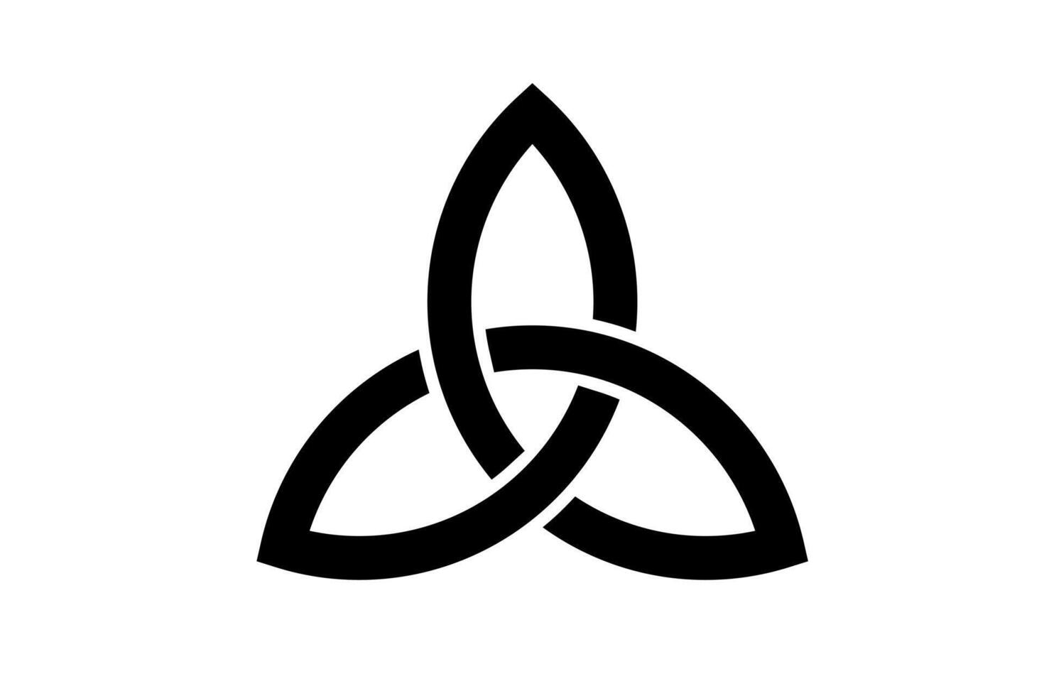 trinidad logo, símbolo , vectores, y ilustraciones negro plano en blanco antecedentes vector