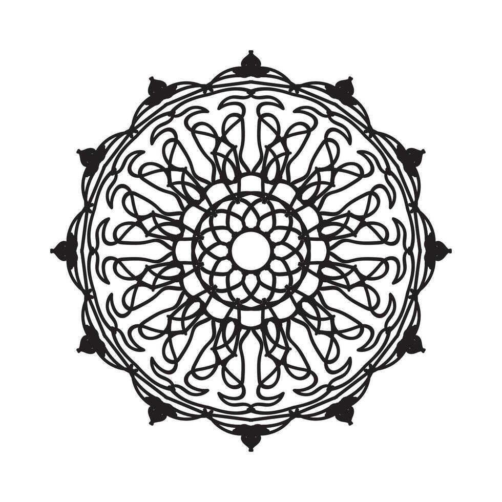 Beautiful vector hand drawn indian ornament mandala on background style.