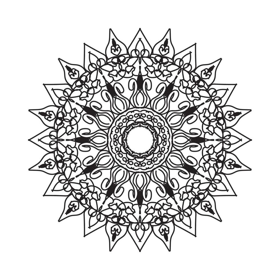 Beautiful vector hand drawn indian ornament mandala on background style.