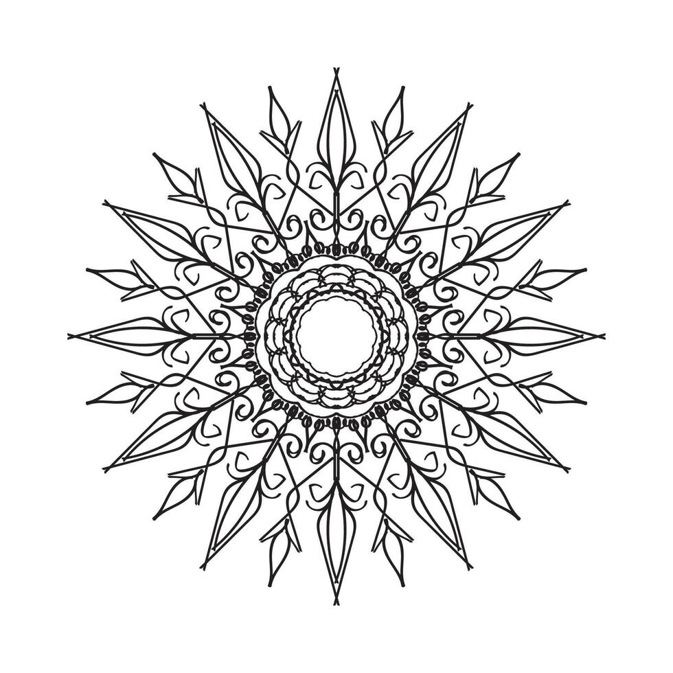 Beautiful vector hand drawn indian ornament mandala on background style.