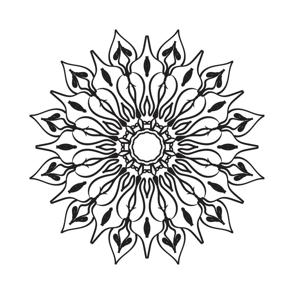 Beautiful vector hand drawn indian ornament mandala on background style.