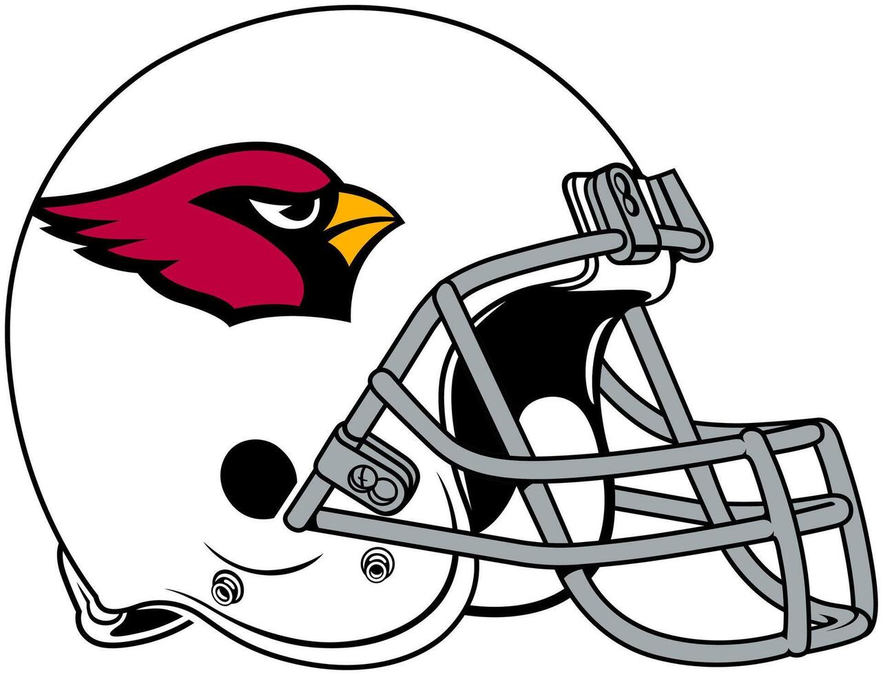 The white helmet of the Arizona Cardinals American football team vector