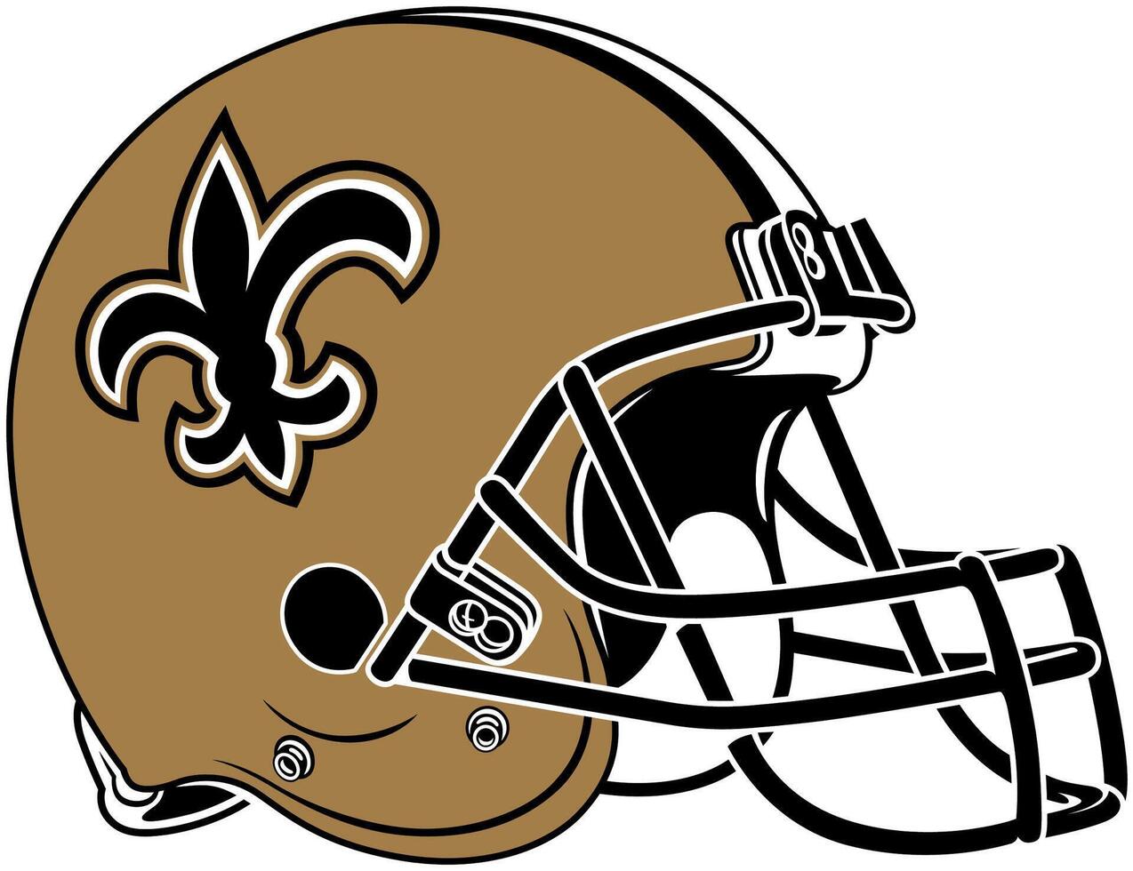 el marrón casco de el nuevo Orleans santos americano fútbol americano equipo vector