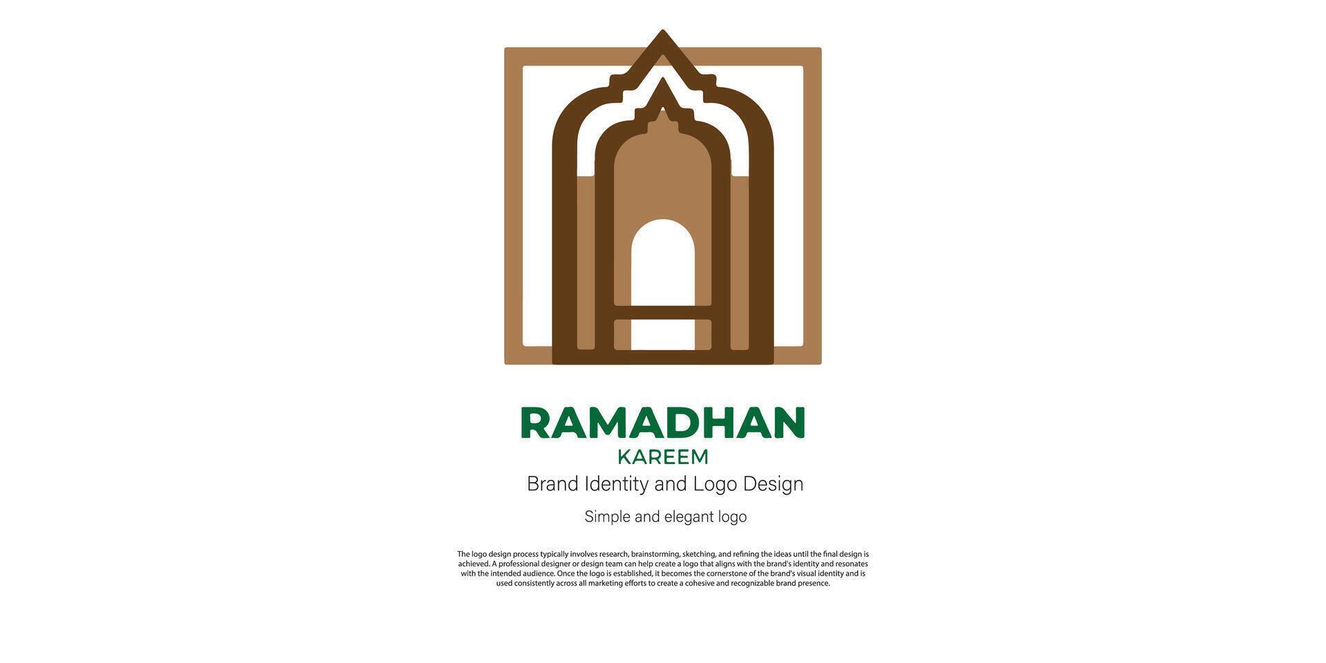 Islamic and ramadhan kareem logo design for graphic designer and web developer vector