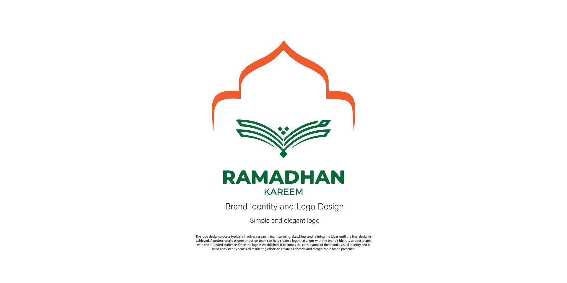 Islamic and ramadhan kareem logo design for graphic designer and web developer vector