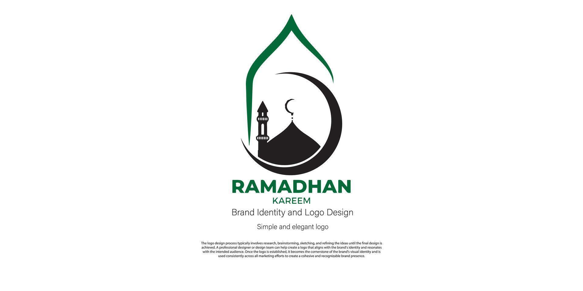 Islamic and ramadhan kareem logo design for graphic designer and web developer vector