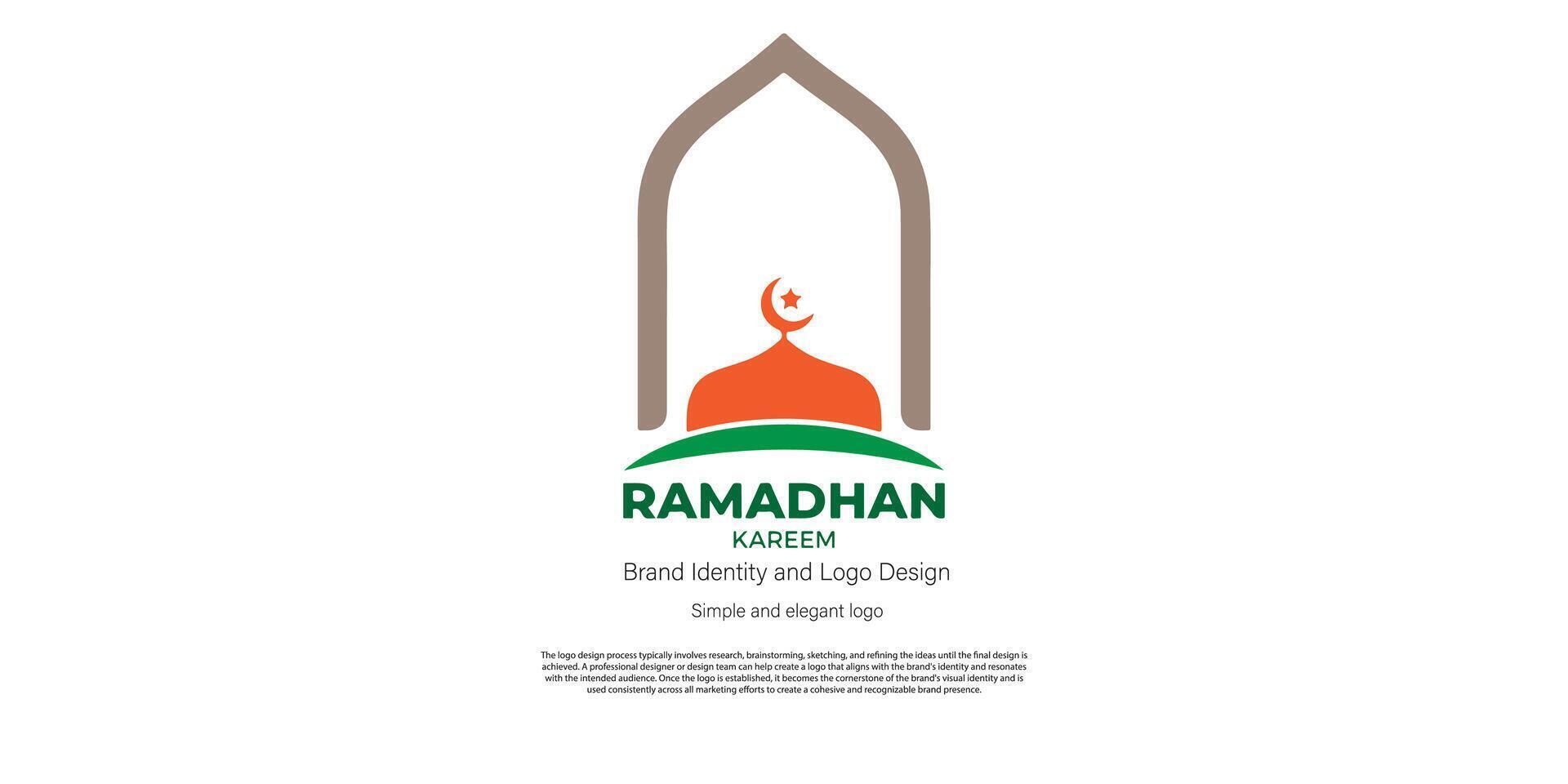 Islamic and ramadhan kareem logo design for graphic designer and web developer vector