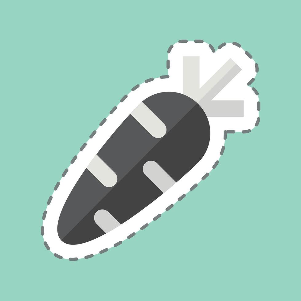Sticker line cut Healthy Food. related to Milk and Drink symbol. simple design editable. simple illustration vector