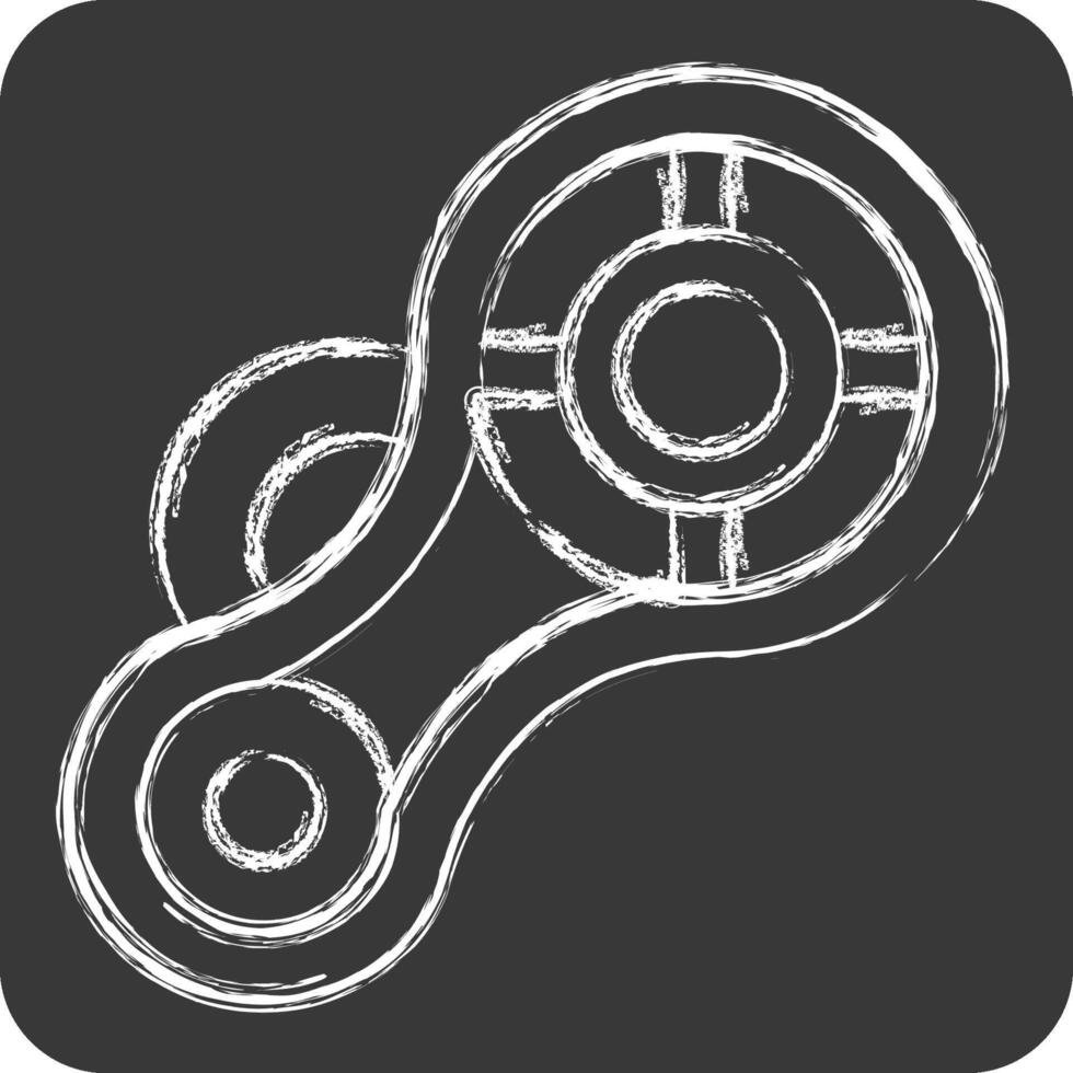 Icon Timing Chain. related to Garage symbol. chalk Style. simple design editable. simple illustration vector