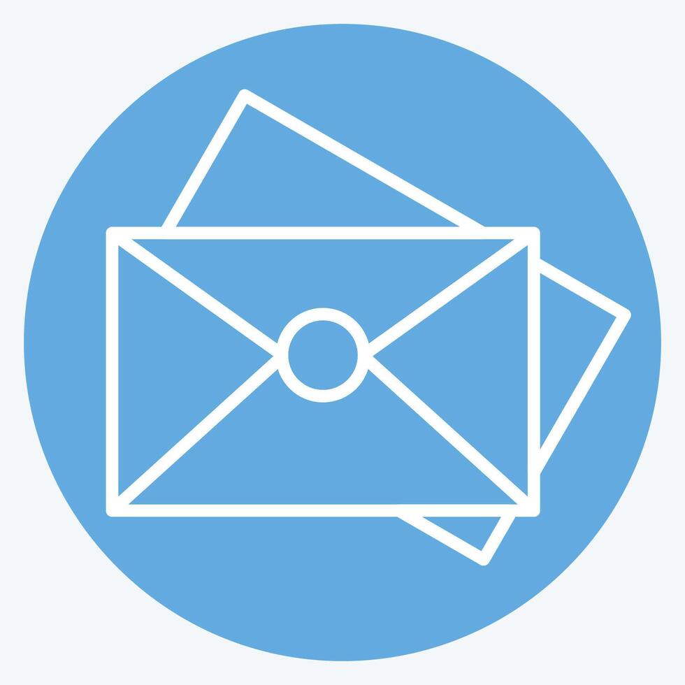 Icon Post. related to Post Office symbol. blue eyes style. simple design editable. simple illustration vector