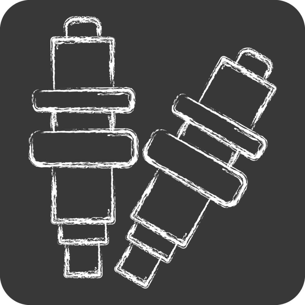 Icon Spark Plug. related to Garage symbol. chalk Style. simple design editable. simple illustration vector