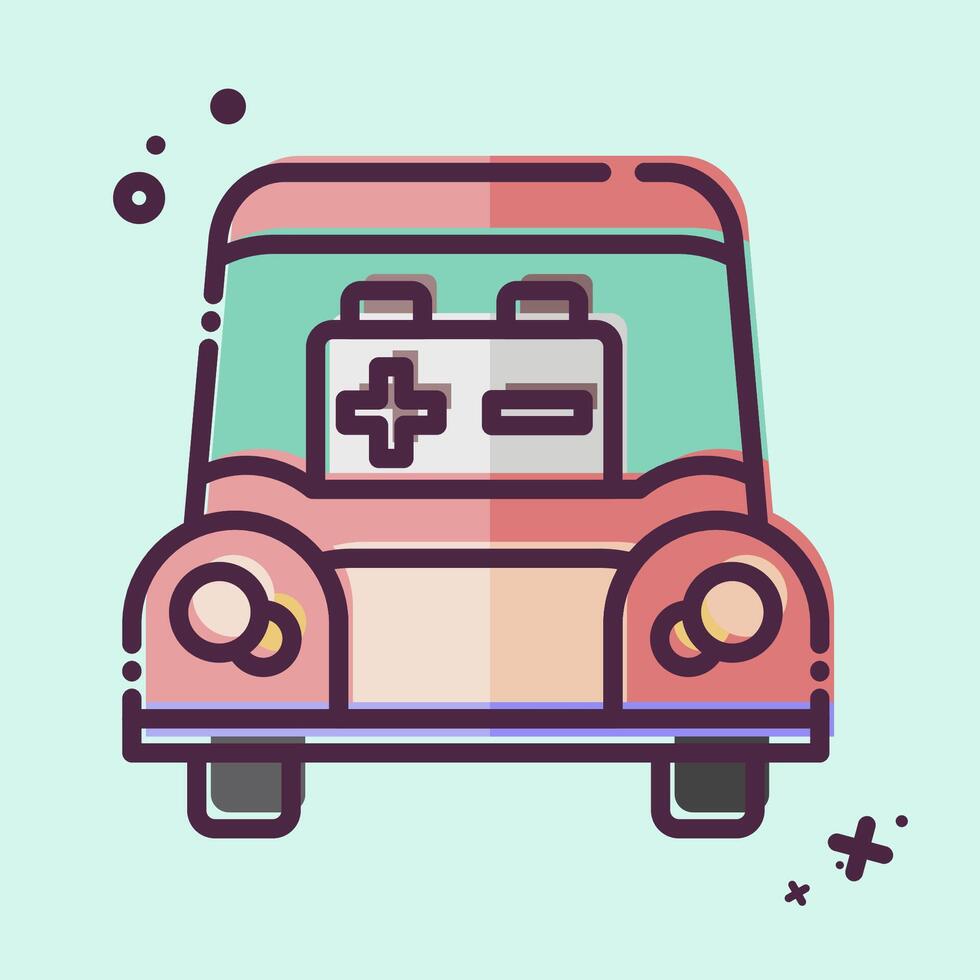 Icon Battery. related to Garage symbol. MBE style. simple design editable. simple illustration vector