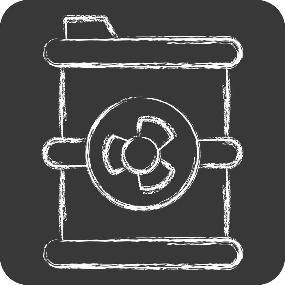 Icon Nuclear Fuel. related to Ecology symbol. chalk Style. simple design editable. simple illustration vector