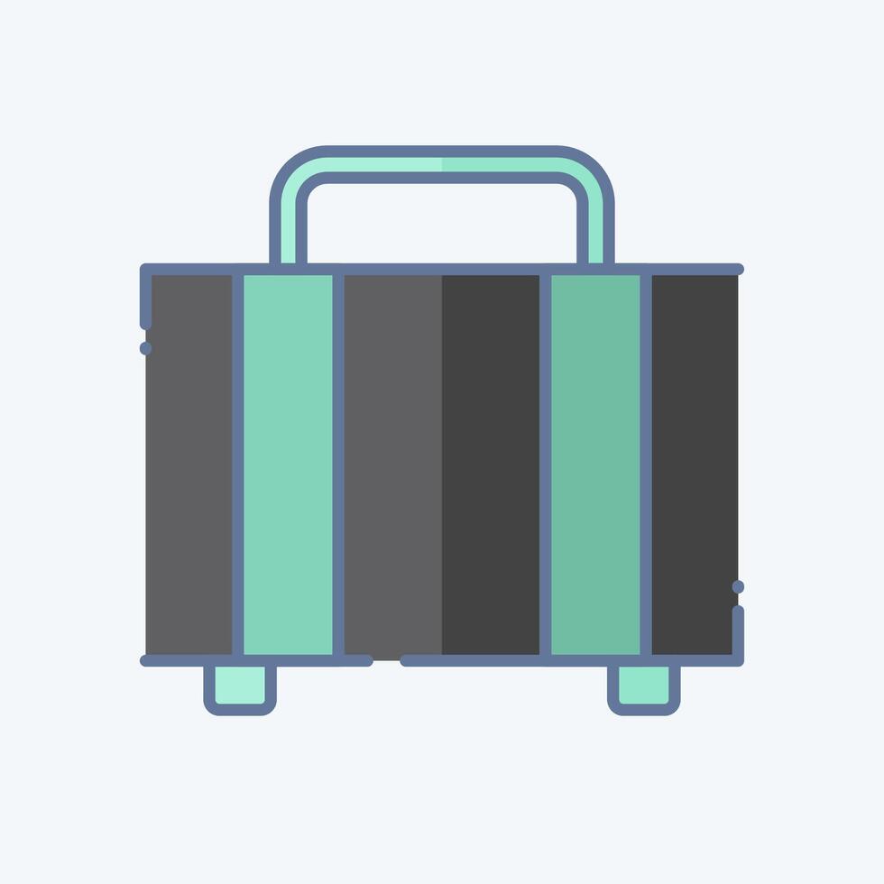 icono equipaje. relacionado a ocio y viaje símbolo. garabatear estilo. sencillo diseño ilustración. vector