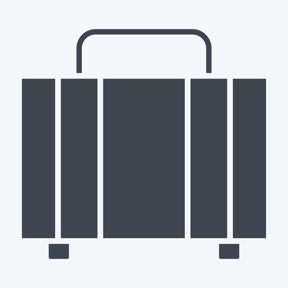Icon Baggage. related to Leisure and Travel symbol. glyph style. simple design illustration. vector