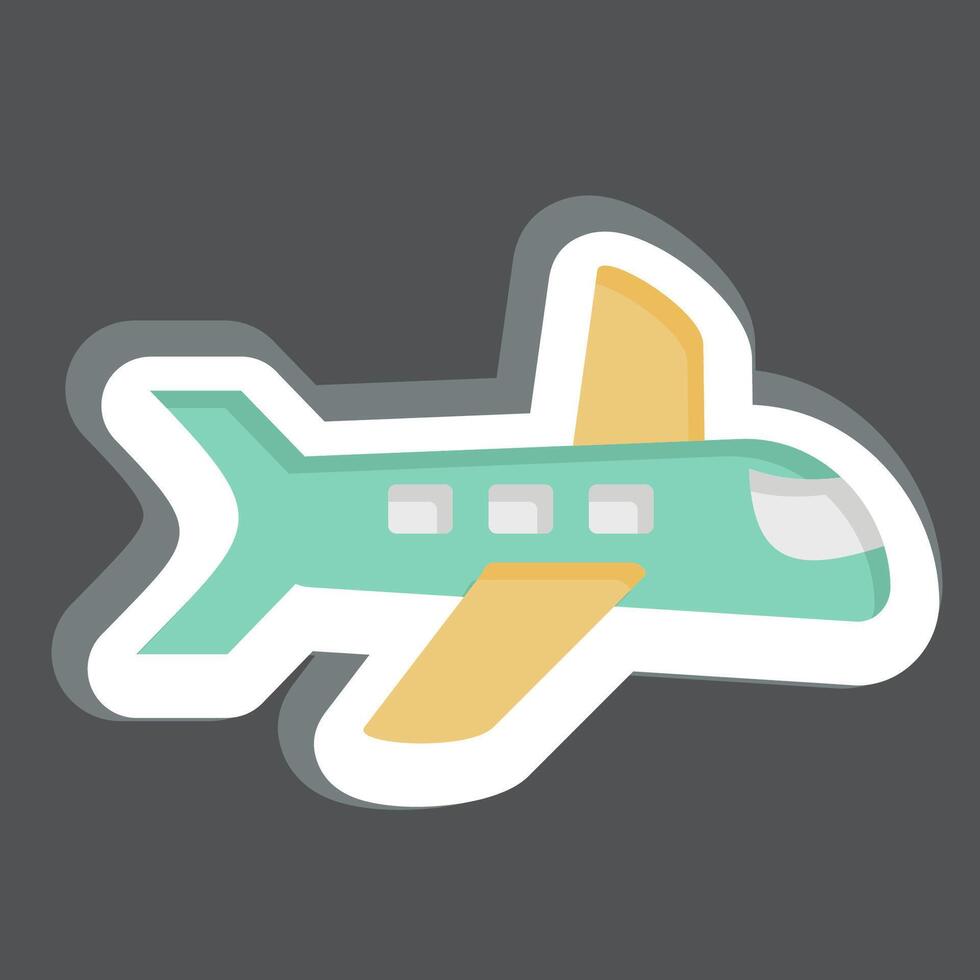 Sticker Flight. related to Leisure and Travel symbol. simple design illustration. vector