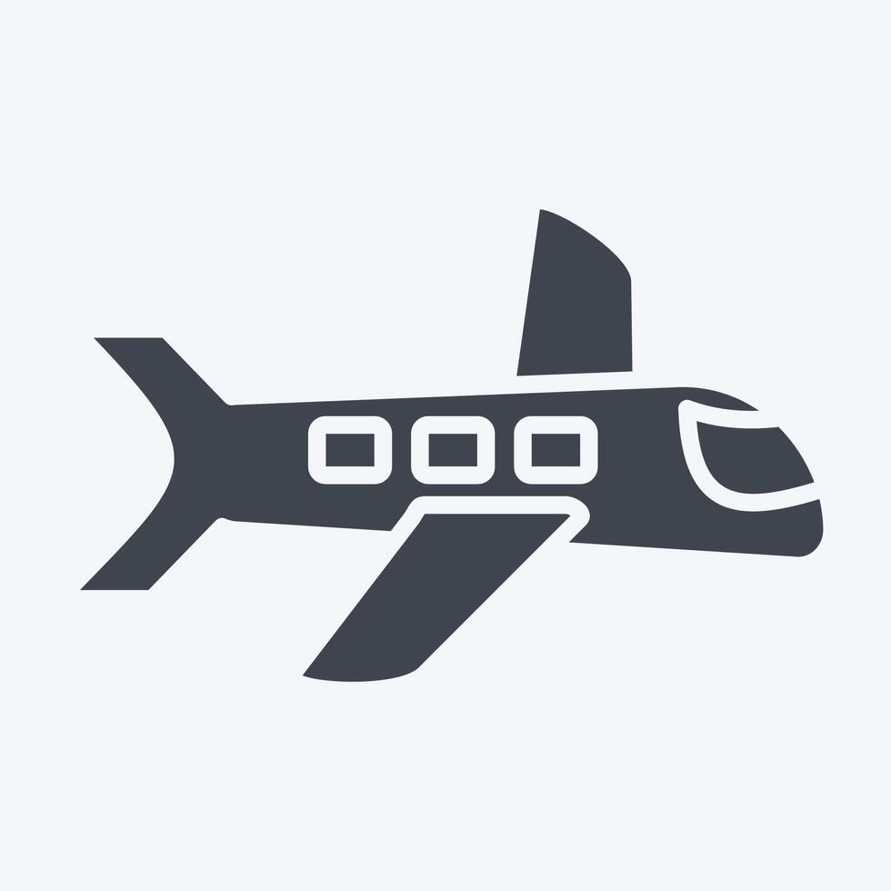 Icon Flight. related to Leisure and Travel symbol. glyph style. simple design illustration. vector