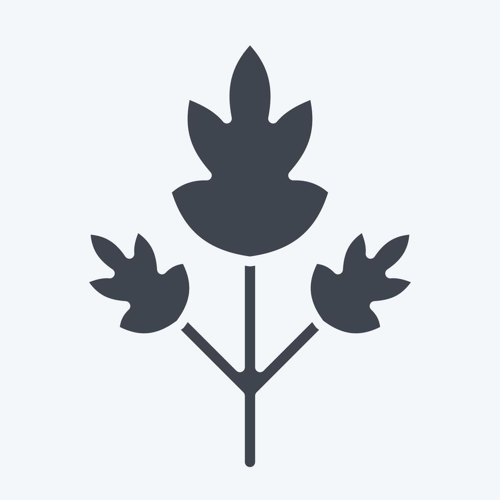 Icon Parsley. related to Spice symbol. glyph style. simple design editable. simple illustration vector