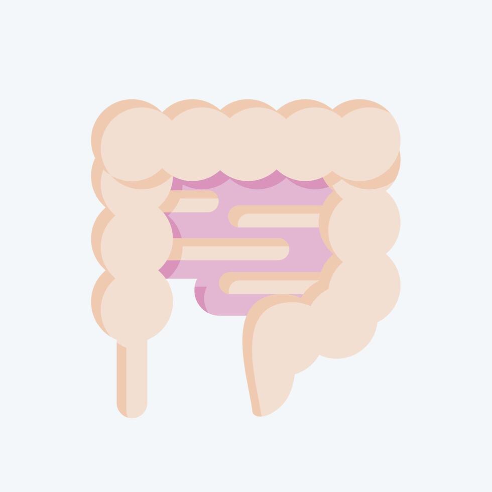 Icon Intestine. related to Human Organ symbol. flat style. simple design editable. simple illustration vector